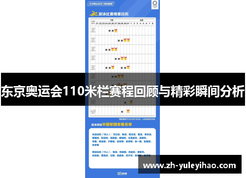 东京奥运会110米栏赛程回顾与精彩瞬间分析